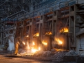 OMK Vyksa Steel, checking the melt before...