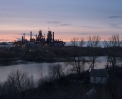 Kosaya Gora Ironworks, industrial twilight
