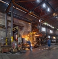 Uxa foundry, rotary furnace tapping